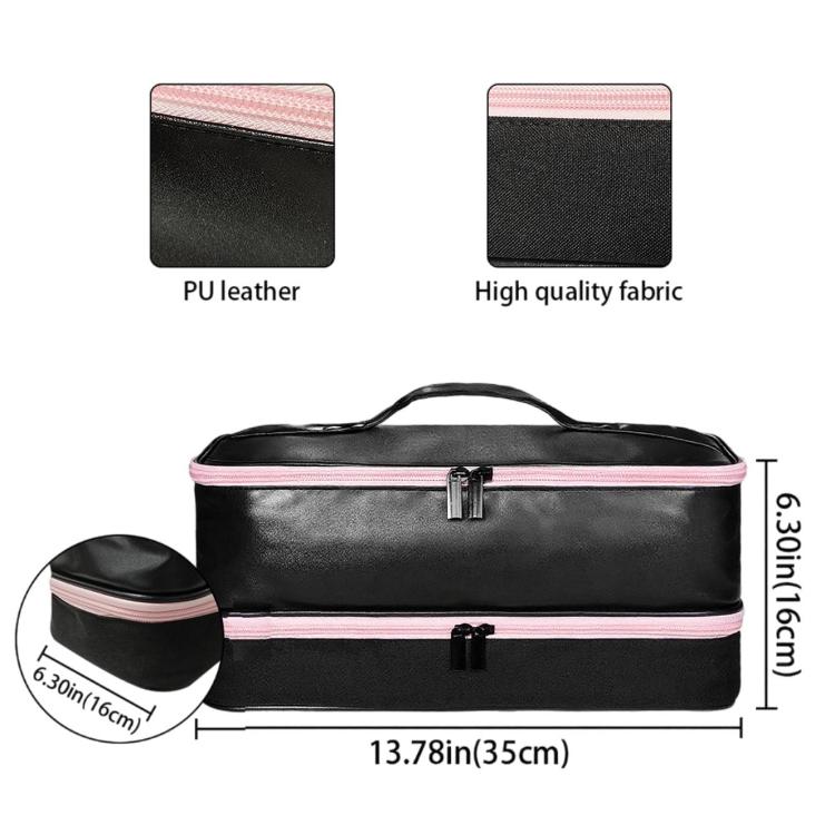 Bolsa de Armazenamento de Ferramentas de Beleza de Duas Camadas para Secadores de Cabelo, Modeladores e Pranchas