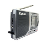 Rádio Portátil Kchibo 10 Bandas AM/FM/SW com Altifalante de Alta Fidelidade Receptor Compacto Multibanda Mini, KK-9803