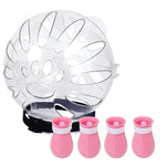 Capuz Espacial para Gato Máscara Anti-Mordida + Capa para Pés de Segunda Geração, Pequeno Verde Claro, Pequeno Rosa, Pequeno Azul Claro, Grande Verde Claro, Grande Rosa, Grande Azul Claro