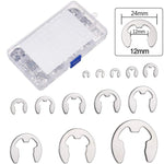400pcs /Set 1.5-15mm Stainless Steel E-Type Open Circlips Boxed, 400pcs /Set
