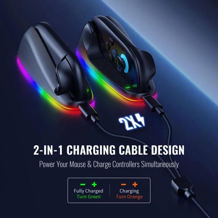 Base Magnética para Comando e Rato com Iluminação Ambiente para Nintendo Switch 2 JYS, JYS-NS2320