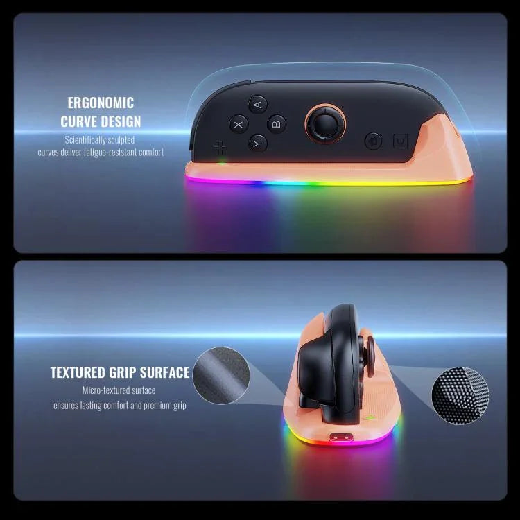 Base Magnética para Comando e Rato com Iluminação Ambiente para Nintendo Switch 2 JYS, JYS-NS2320
