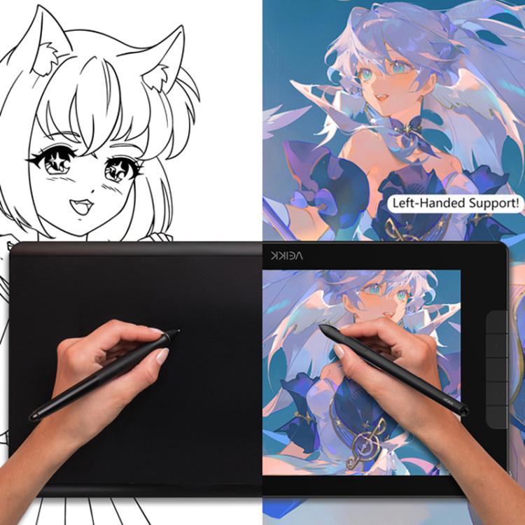 VEIKK VK1600 Ecrã Digital de Desenho de 15,6 polegadas, Ecrã Eletrónico de Desenho Compatível com Telemóvel