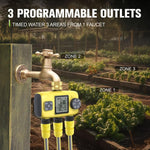 Controlador Inteligente Automático de Rega Exterior com Temporizador de Irrigação Três Vias, Padrão Reino Unido, Padrão EUA