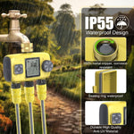 Controlador Inteligente Automático de Rega Exterior com Temporizador de Irrigação Três Vias, Padrão Reino Unido, Padrão EUA