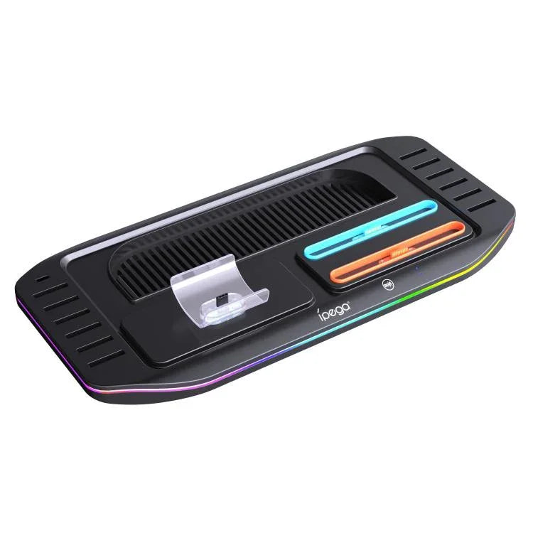 Base de Carregamento ipega para Nintendo Switch 2 Joy-Con e Comando Pro com Iluminação RGB e Suporte para Cartão de Jogo, PG-SW2048