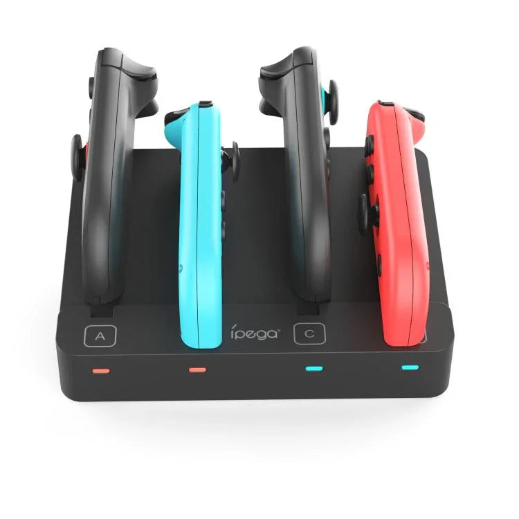 ipega Dock de carregamento 4 em 1 para Nintendo Switch 2/Switch, estação de carregamento para controlador Joy-Con, PG-SW2081