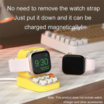 Base de Silicone para Suporte Estilo Máquina de Escrever com Carregamento Sem Fios para Apple Watch