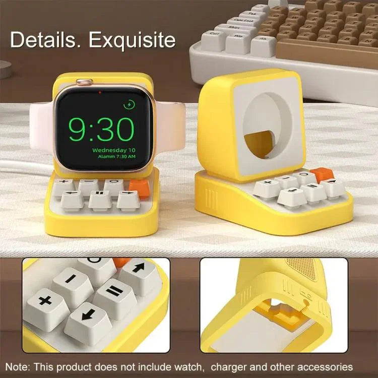 Base de Silicone para Suporte Estilo Máquina de Escrever com Carregamento Sem Fios para Apple Watch