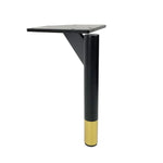 Acessórios de Suporte para Pernas de Sofá e Mesa de Centro em Metal Espessado de 17cm, Preto, Titânio, Preto com Dourado