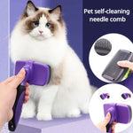 Escova para Remoção de Pêlos para Gatos e Cães Ferramenta de Remoção de Pêlos com Liberação de 1 Clique Escova de Grooming, Pequeno, Grande