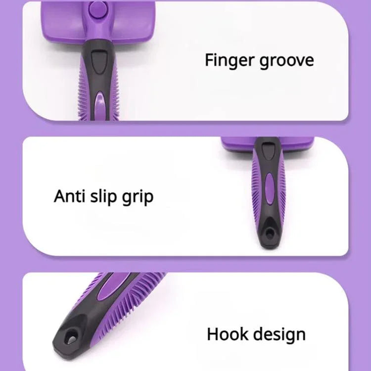 Escova para Remoção de Pêlos para Gatos e Cães Ferramenta de Remoção de Pêlos com Liberação de 1 Clique Escova de Grooming, Pequeno, Grande