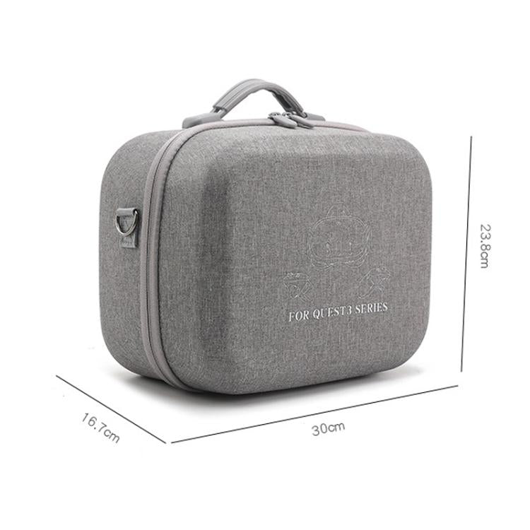 For Meta Quest 3 / 3S BKano Q3-002 VR Headset Console Storage Bag Shoulder Handheld Bag, Grey