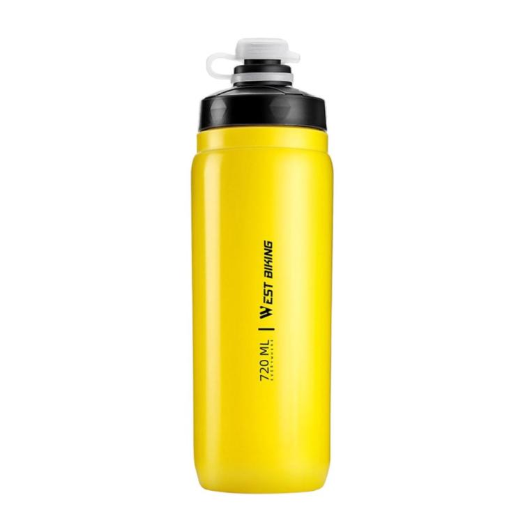 WEST BIKING 720ml Bike Water Bottle for Cycling Leak-Proof Squeeze Design Portable Sports Hydration Bottle, 720ml Yellow, 720ml White, 720ml White Wide, 720ml Yellow Wide