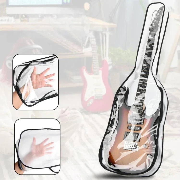 Capa para guitarra elétrica de 39 polegadas, bolsa TPU com zíper duplo, estojo protetor para armazenamento