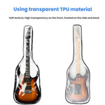 Capa para guitarra elétrica de 39 polegadas, bolsa TPU com zíper duplo, estojo protetor para armazenamento