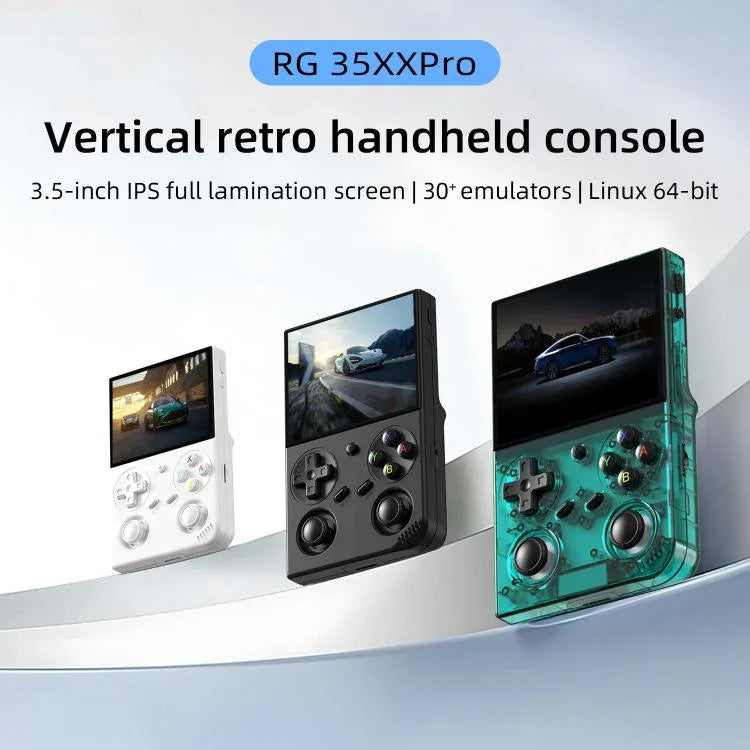 ANBERNIC RG 35XXPro Consola retro portátil com ecrã de 3,5 polegadas, dispositivo de jogos de bolso Linux 64 bits, 64G+128G, 64G+256G