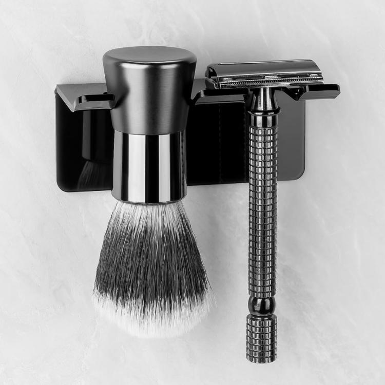 Suporte de Armazenamento para Lâminas de Barbear em Acrílico Autoadesivo para Parede de Casa de Banho, 1 peça, 2 peças