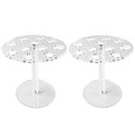 Suporte de Parede Acrílico para Armazenamento e Exposição de Tesouras de Barbeiro com 11 Furos, 1pc, 2pcs