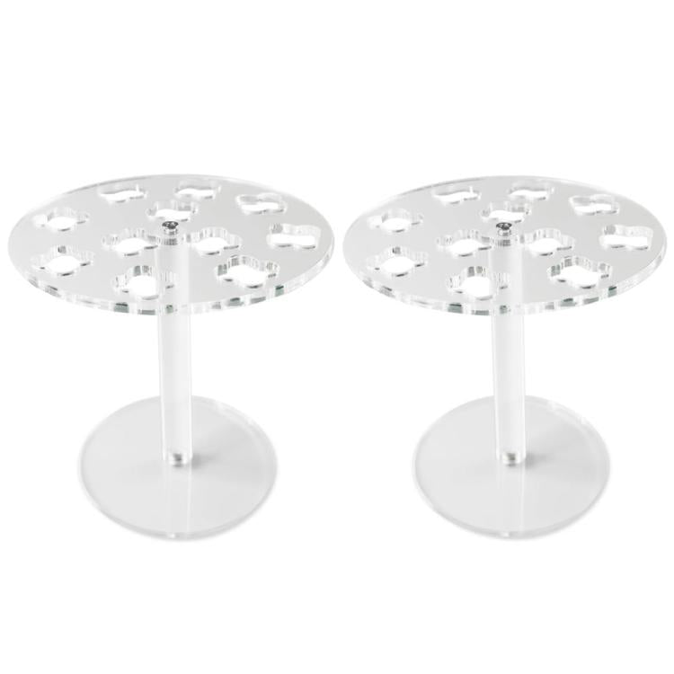 Suporte de Parede Acrílico para Armazenamento e Exposição de Tesouras de Barbeiro com 11 Furos, 1pc, 2pcs