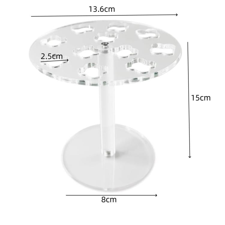 Suporte de Parede Acrílico para Armazenamento e Exposição de Tesouras de Barbeiro com 11 Furos, 1pc, 2pcs