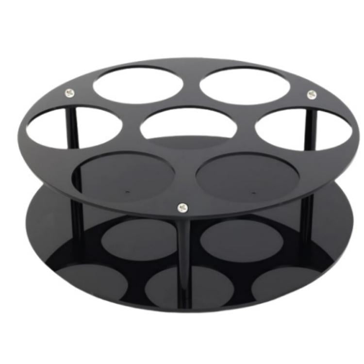 Suporte Redondo de Acrílico para Garrafas de Xarope de Café para Bancada de Cozinha, YX175