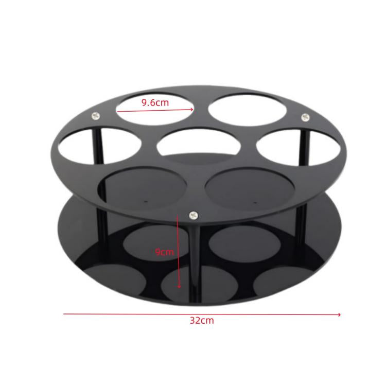 Suporte Redondo de Acrílico para Garrafas de Xarope de Café para Bancada de Cozinha, YX175