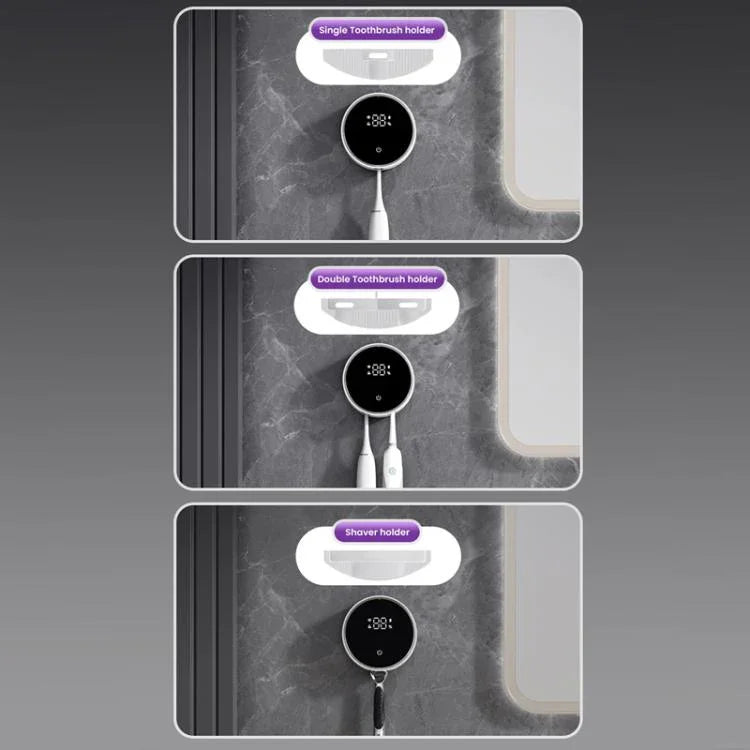 Caixa de Desinfeção para Escova de Dentes com Suporte para Lâmina de Barbear Sem Perfuração