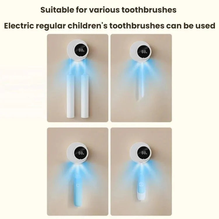 Esterilizador UV Inteligente para Escova de Dentes com Sensor de Parede