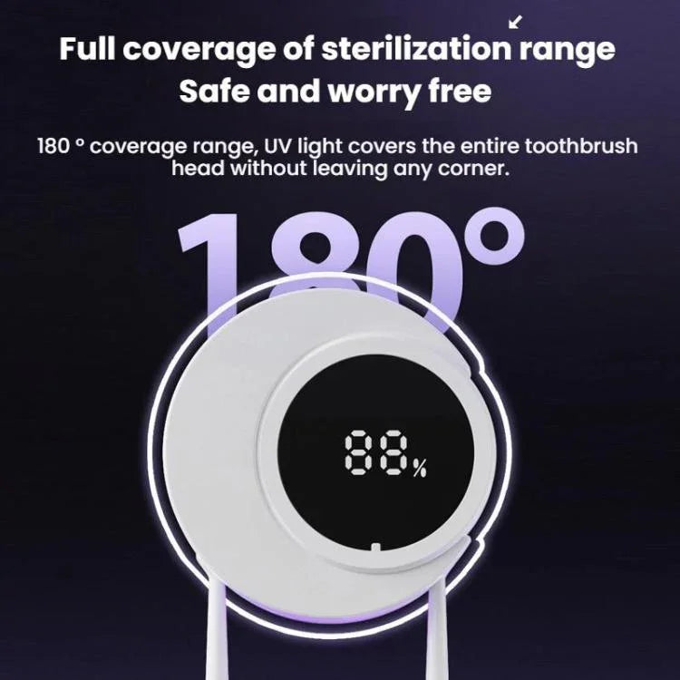 Esterilizador UV Inteligente para Escova de Dentes com Sensor de Parede