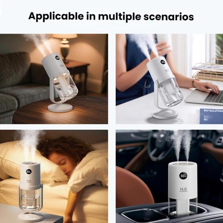Humidificador Antibacteriano WT35 com Dupla Pulverização, Suporte Destacável, Atomizador Silencioso para Secretária