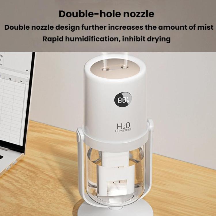 Humidificador Antibacteriano WT35 com Dupla Pulverização, Suporte Destacável, Atomizador Silencioso para Secretária