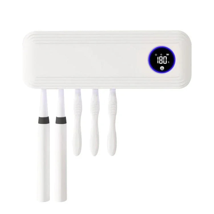 Esterilizador UV para Escova de Dentes com Tampa Automática e Suporte de Armazenamento para Secagem