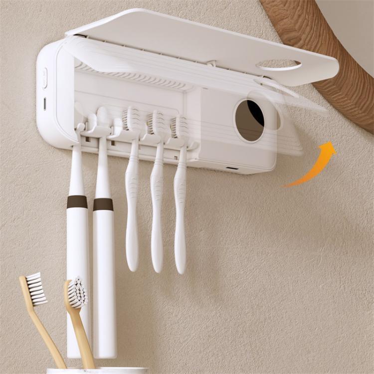 Esterilizador UV para Escova de Dentes com Tampa Automática e Suporte de Armazenamento para Secagem