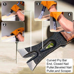 Home Outdoor Multi-Function Hammer Nail Puller Pry Bar Firefighting Demolition Tool
