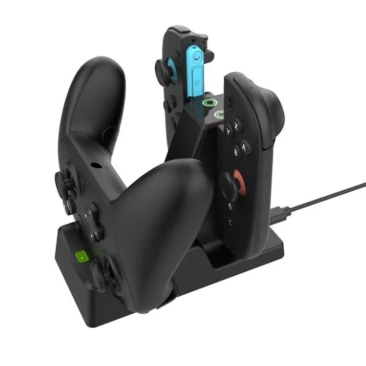 Dock de Carregamento 3 em 1 para Joy-Con e Comando Pro do Nintendo Switch 2 com Indicadores LED, SW-3ZC028