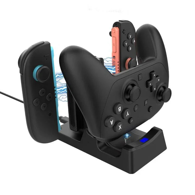 Dock de Carregamento 3 em 1 para Joy-Con e Comando Pro do Nintendo Switch 2 com Indicadores LED, SW-3ZC028