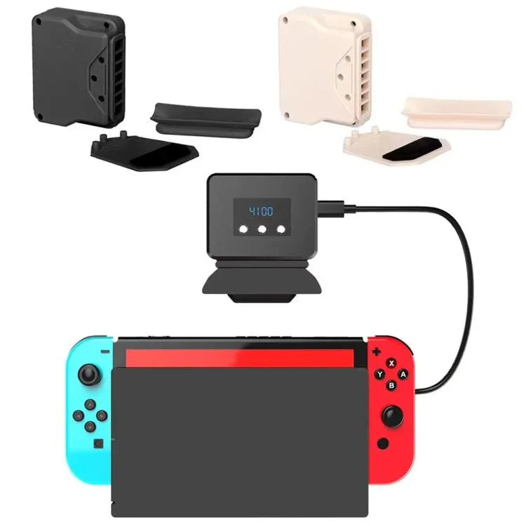 Radiador de Escape para Consola Nintendo Switch 2 / Switch com Display de Temperatura, RDS-2827 Branco, RDS-2827 Preto