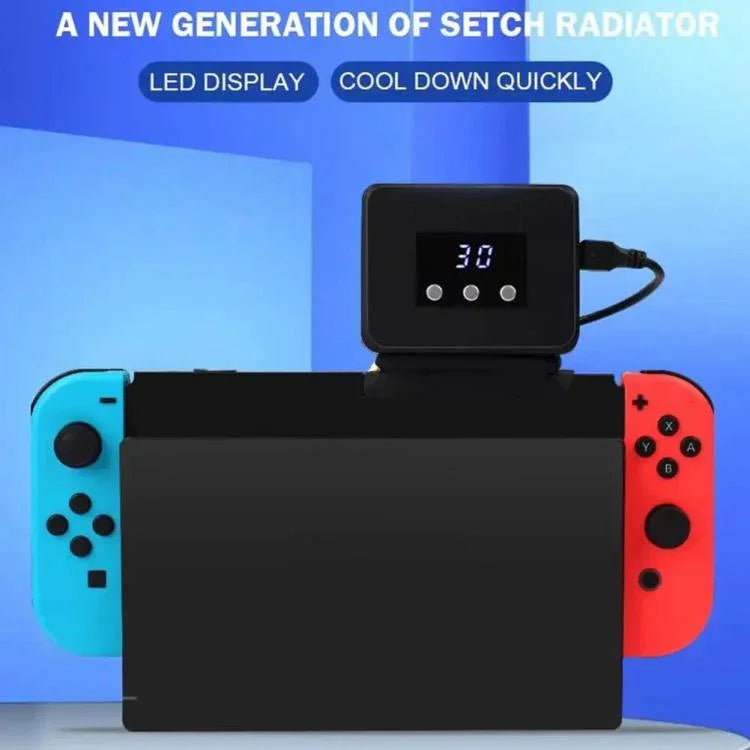Radiador de Escape para Consola Nintendo Switch 2 / Switch com Display de Temperatura, RDS-2827 Branco, RDS-2827 Preto
