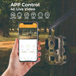 Câmara de Rastreamento Exterior 4K 4G com Controlo Remoto por Telemóvel, Suporta FTP/SMTP/APP, HC-960Ultra-Li