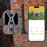 Câmara de Rastreamento Externa 4K 4G com Dupla Lente e Controlo Remoto por Telemóvel para Visualização de Fotos em Tempo Real, HC-950Pro-Li