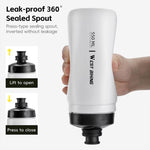 WEST BIKING Garrafa de Água para Bicicleta 550ml para Ciclismo, Design à Prova de Fugas com Aperto, Garrafa de Hidratação Desportiva Portátil, 550ml Branco Largo, 550ml Amarelo Largo, 550ml Amarelo, 550ml Branco
