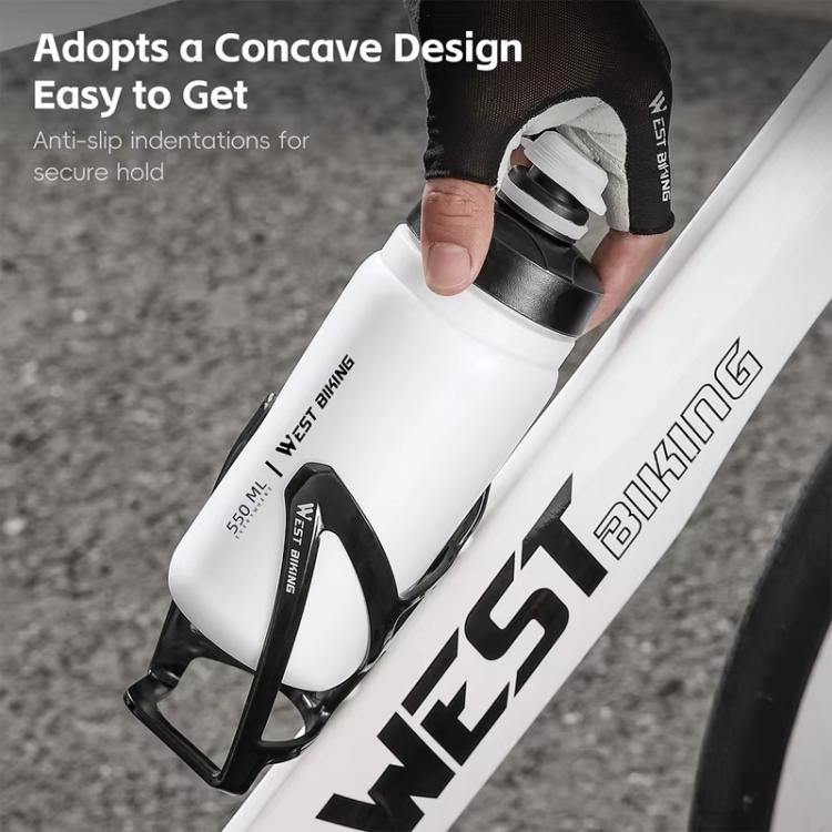 WEST BIKING Garrafa de Água para Bicicleta 550ml para Ciclismo, Design à Prova de Fugas com Aperto, Garrafa de Hidratação Desportiva Portátil, 550ml Branco Largo, 550ml Amarelo Largo, 550ml Amarelo, 550ml Branco
