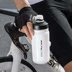 WEST BIKING Garrafa de Água para Bicicleta 550ml para Ciclismo, Design à Prova de Fugas com Aperto, Garrafa de Hidratação Desportiva Portátil, 550ml Branco Largo, 550ml Amarelo Largo, 550ml Amarelo, 550ml Branco