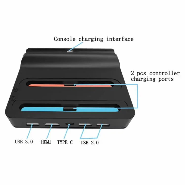 Estação de Carregamento para Comando da Consola Nintendo Switch 2 KJH com Saída HDMI 1080P 60Hz, KJH-NS2-027