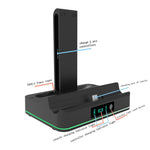 Dock de Carregamento KJH com Iluminação Ambiente para Nintendo Switch 2 e Comandos Joy-Con, PG-SW2130 Branco, PG-SW2130 Preto