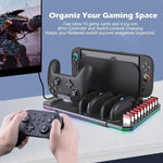 Dock de Carregamento Multifuncional com Arrefecimento, Iluminação RGB e Slots para Cartões para Nintendo Switch 2, SW2139