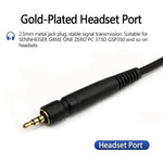 Cabo de auscultadores edição tuning 2m para Sennheiser GAME ONE / GAME ZERO / PC 373D / GSP350 / GSP500 / GSP600, ficha única, ficha dupla
