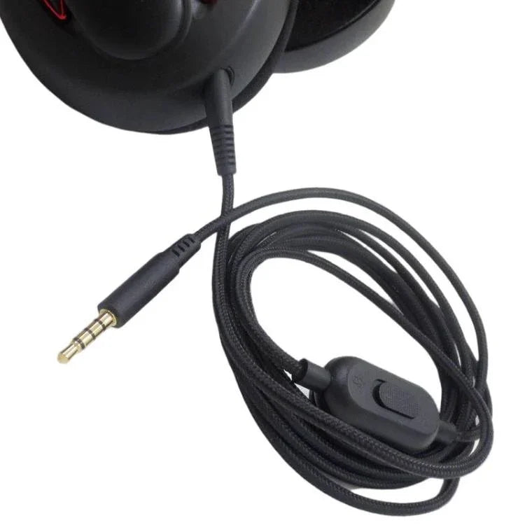 Cabo de auscultadores edição tuning 2m para Sennheiser GAME ONE / GAME ZERO / PC 373D / GSP350 / GSP500 / GSP600, ficha única, ficha dupla