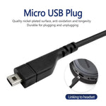 Cabo de auscultadores USB TPE mini pin 1,5m para SteelSeries Arctis Prime / 3 / 5 / 7 / Pro, ZS0271